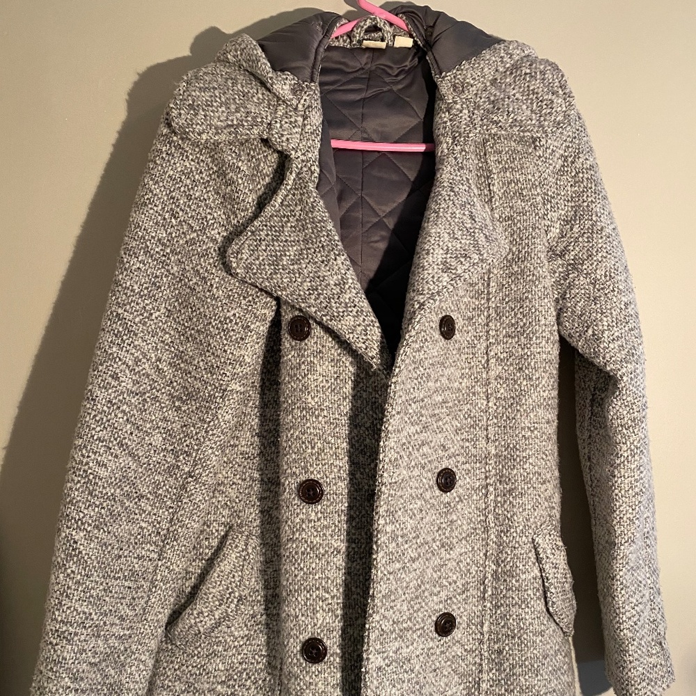 Roxy Thick Grey Peacoat